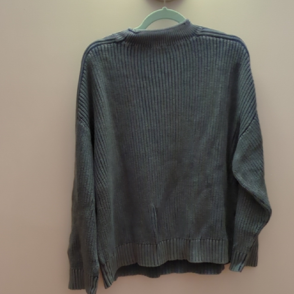 Haven Well Within Navy 100% cotton fisherman coastal beach Normcore Sweater XL - Picture 7 of 8